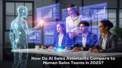 How do AI sales assistants compare to human sales teams in 2025