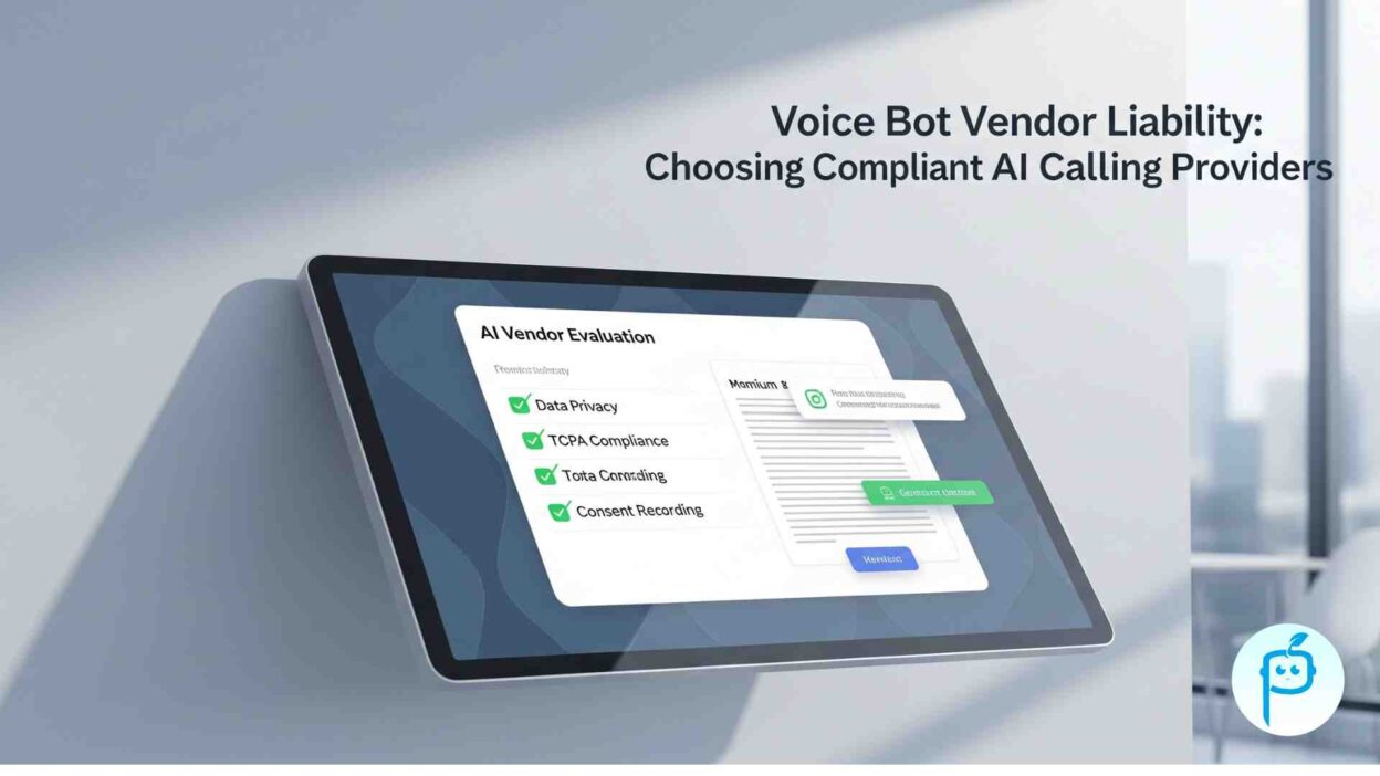 Voice bot vendor compliance