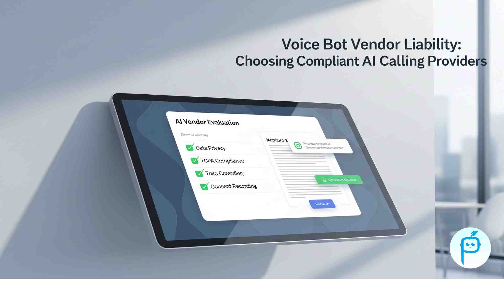 Voice Bot Vendor Liability: Choosing Compliant AI Calling Providers