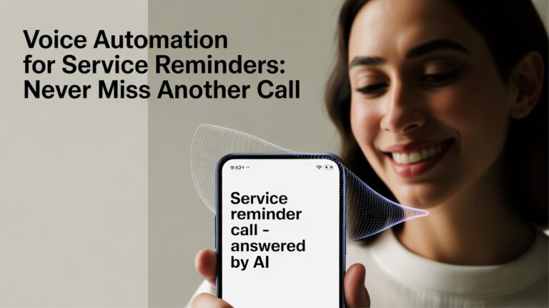 Voice Automation for Service Reminders: Never Miss Another Call