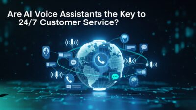 AI customer service voice assistant with 24/7 support