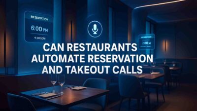 Restaurant phone automation dashboard showing reservation booking system PreCallAI platform