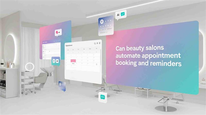 Salon phone automation dashboard showing beauty appointment automation and booking system interface