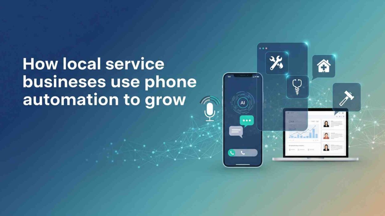 Phone automation for local business dashboard showing automated calling system, PreCallAI platform