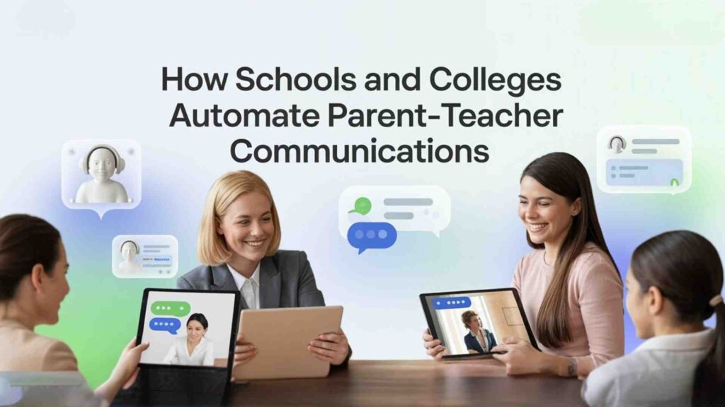 School phone automation system dashboard showing parent-teacher communication features with automated calling interface