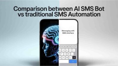 AI SMS bot vs traditional SMS automation