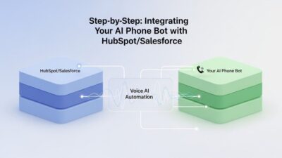 AI phone bot integration with HubSpot and Salesforce
